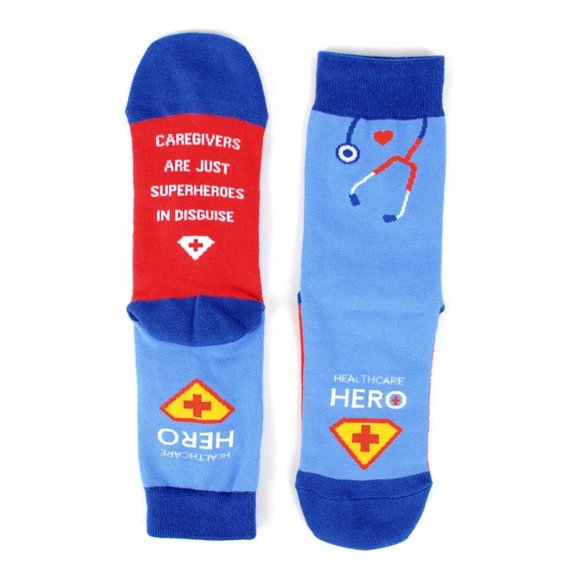 Health Care Heroes -Superheroes- Novelty Socks S/M - Picture 5 of 9